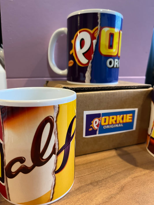 Chocolate wrapper style naughty mug