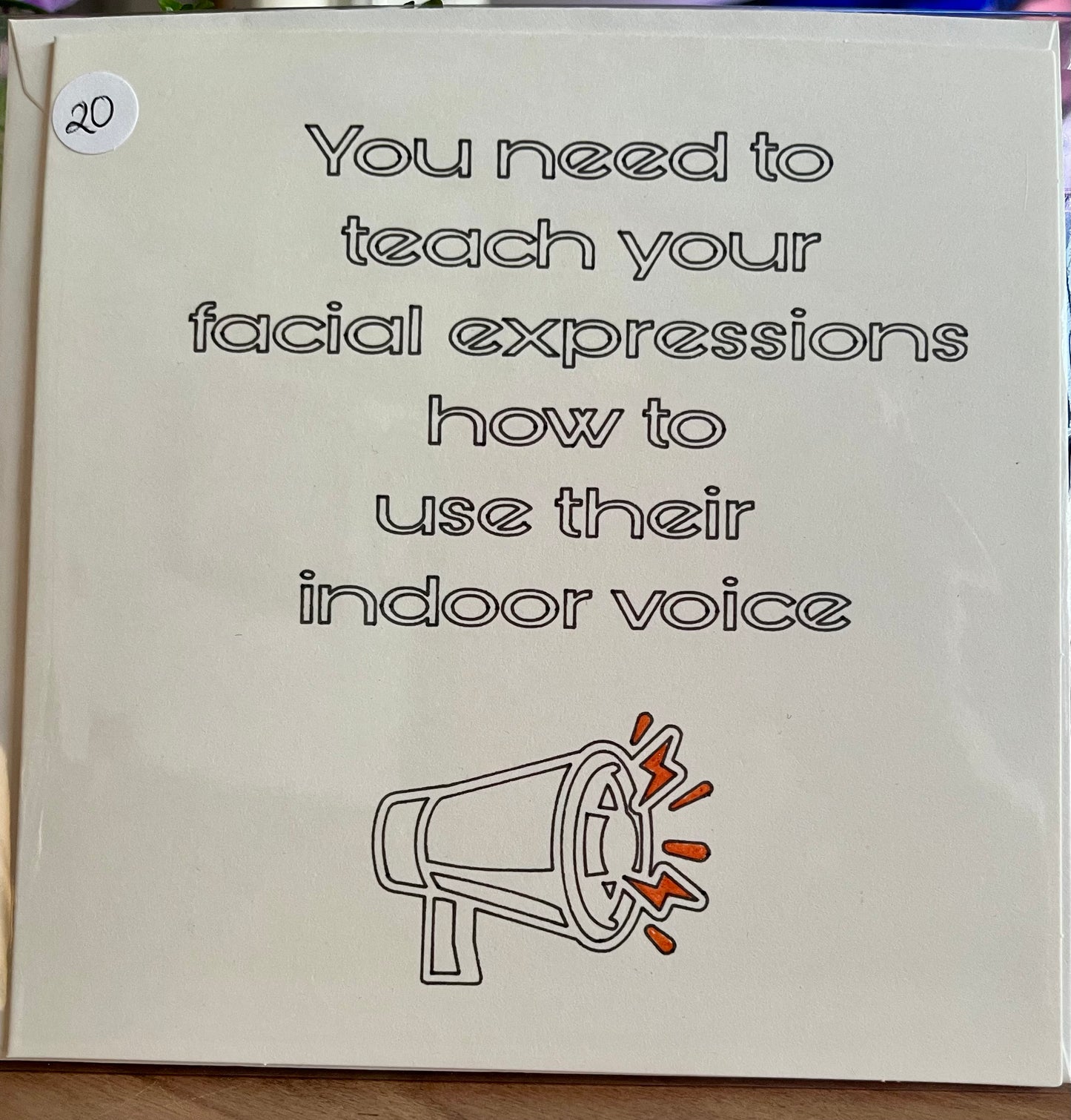 Funny Greetings Card for the Person Who Can't Control Their Face