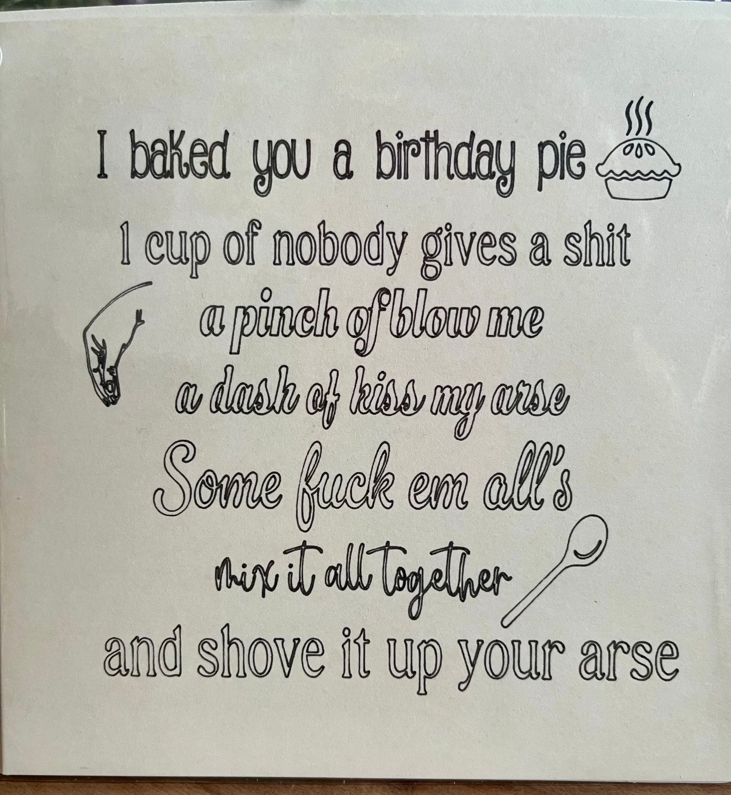 Rude & Funny Birthday Card