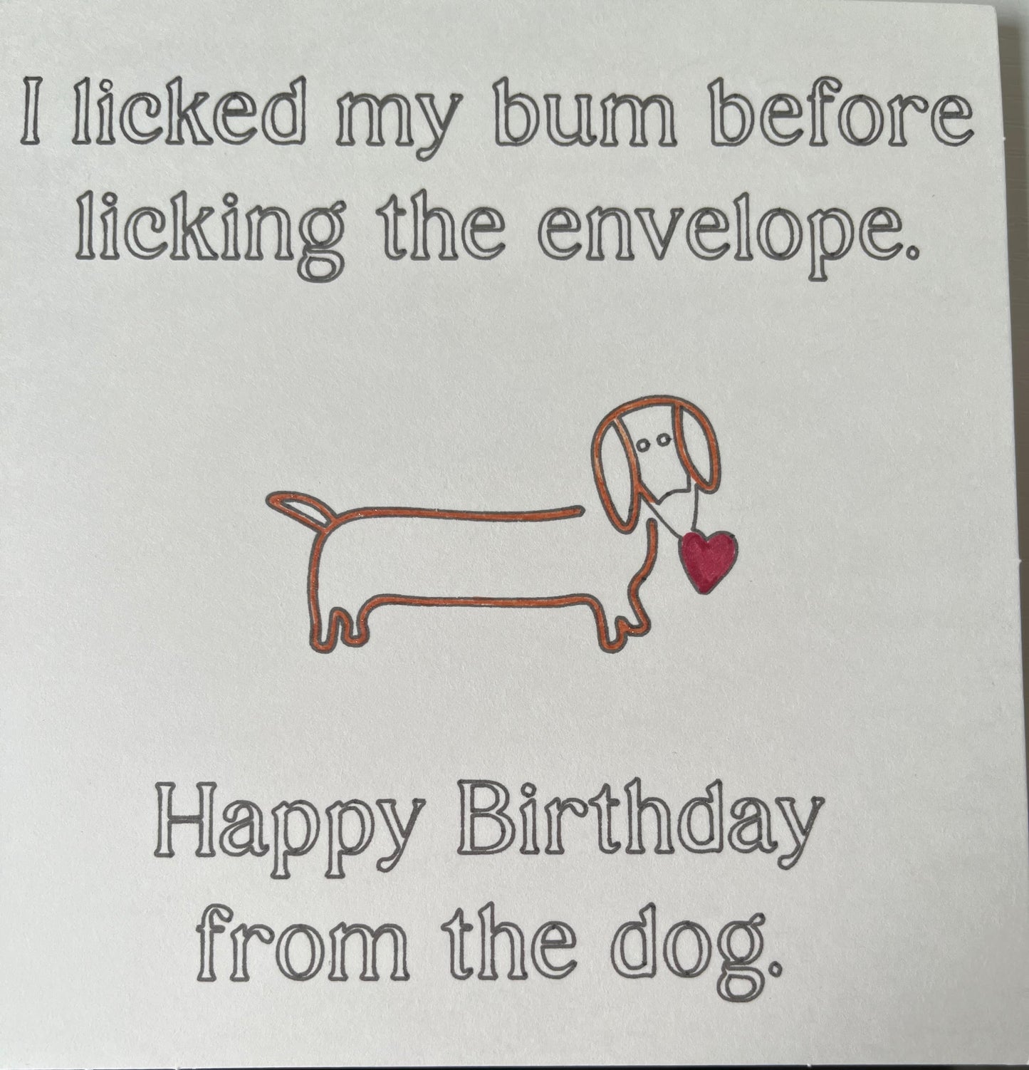 Humorous Birthday card from the dog