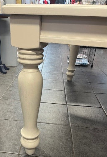 Solid cream hand painted table leg