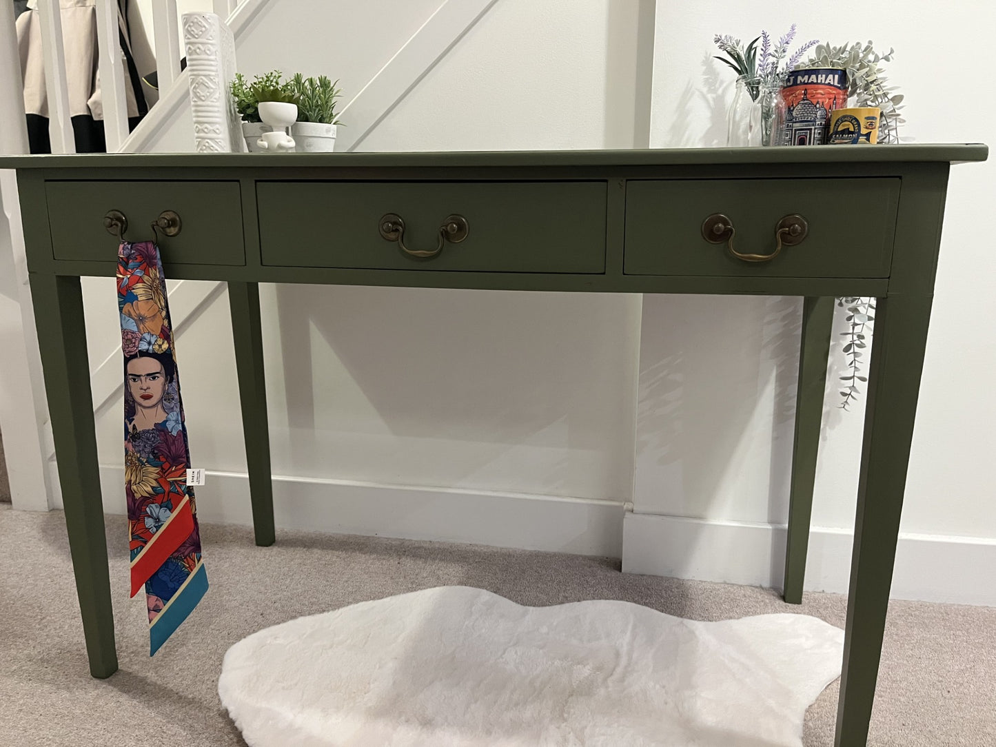 SOLD - Beautiful Three Drawer Desk/Console Table