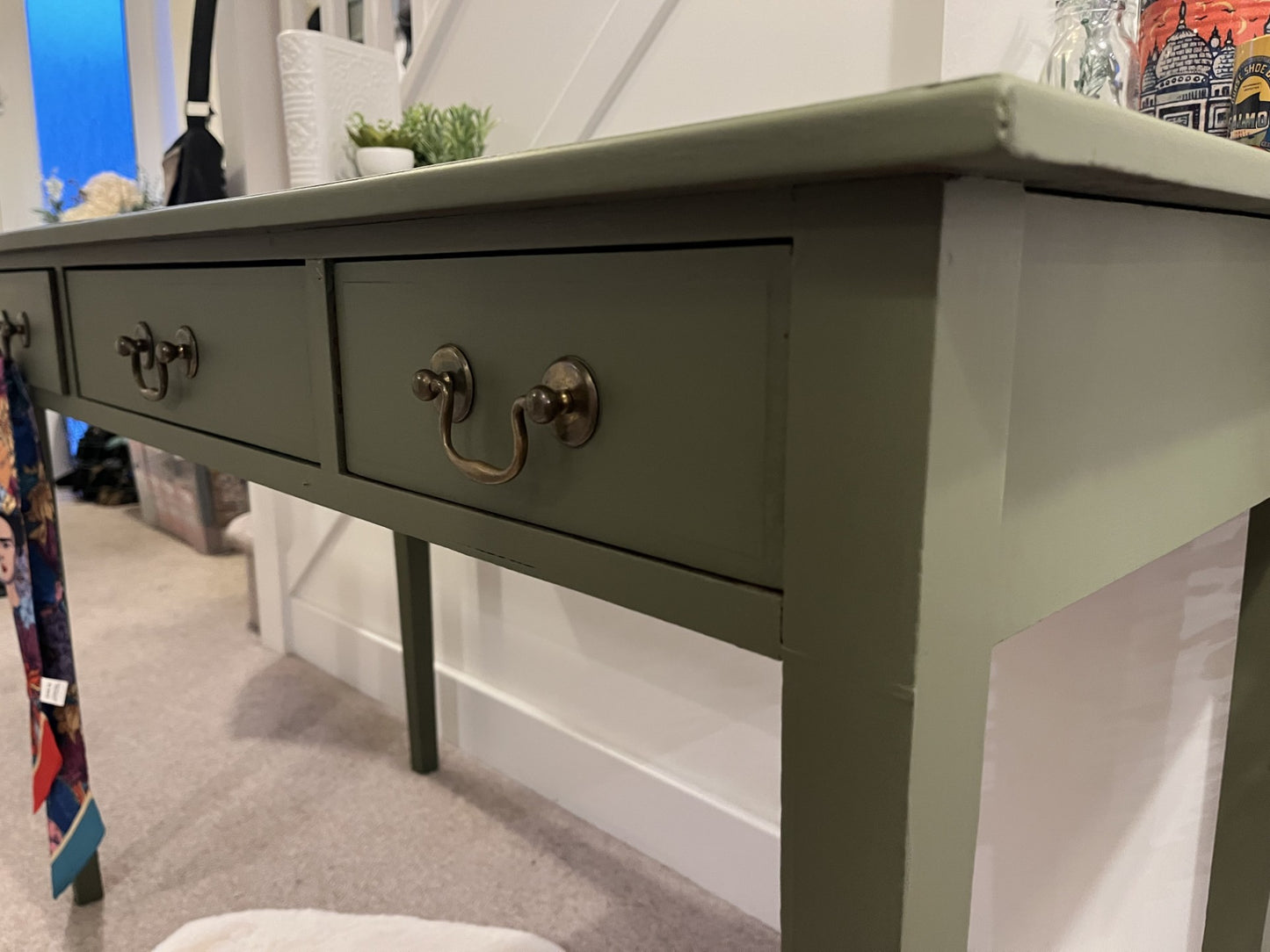 SOLD - Beautiful Three Drawer Desk/Console Table