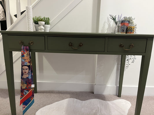 SOLD - Beautiful Three Drawer Desk/Console Table