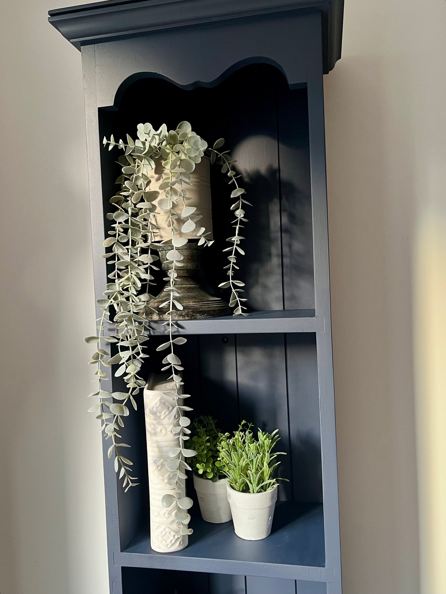 SOLD - Stunning Hand Painted, Slim, Bookcase