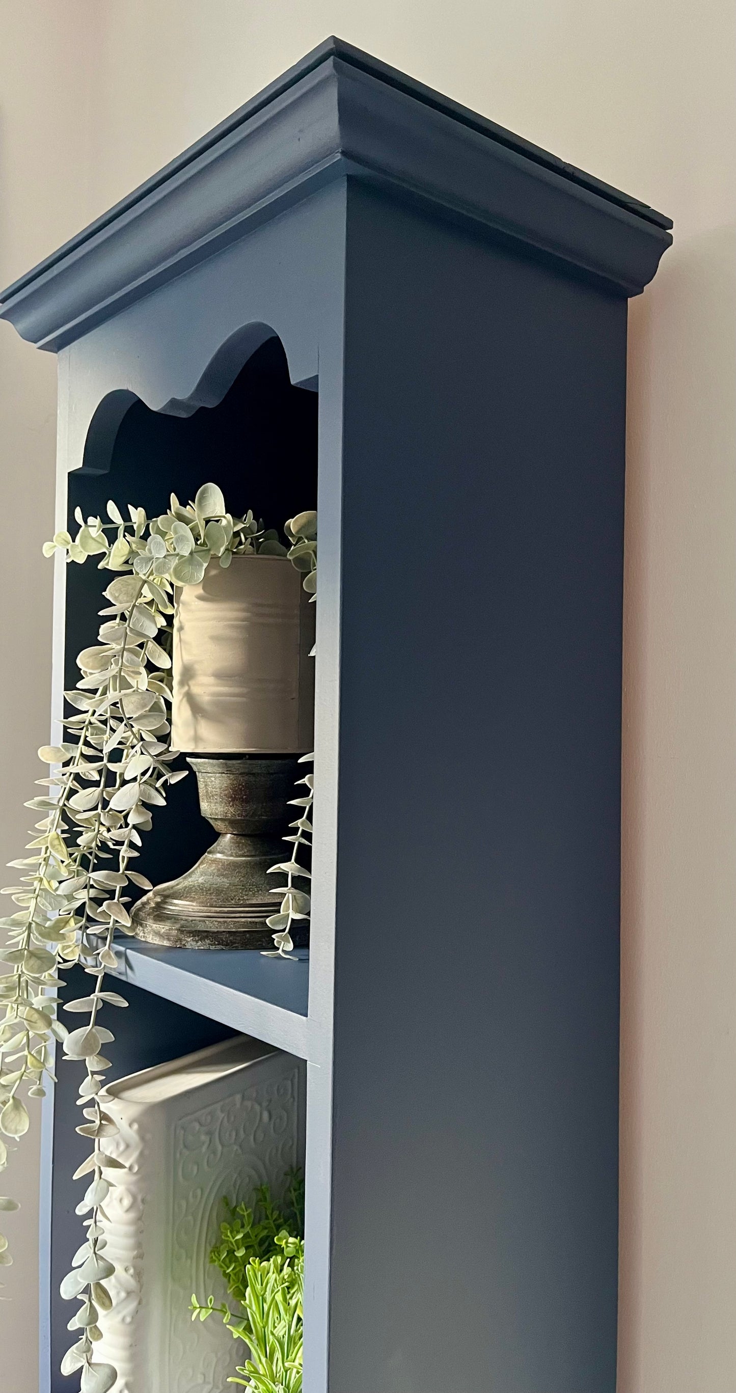 SOLD - Stunning Hand Painted, Slim, Bookcase