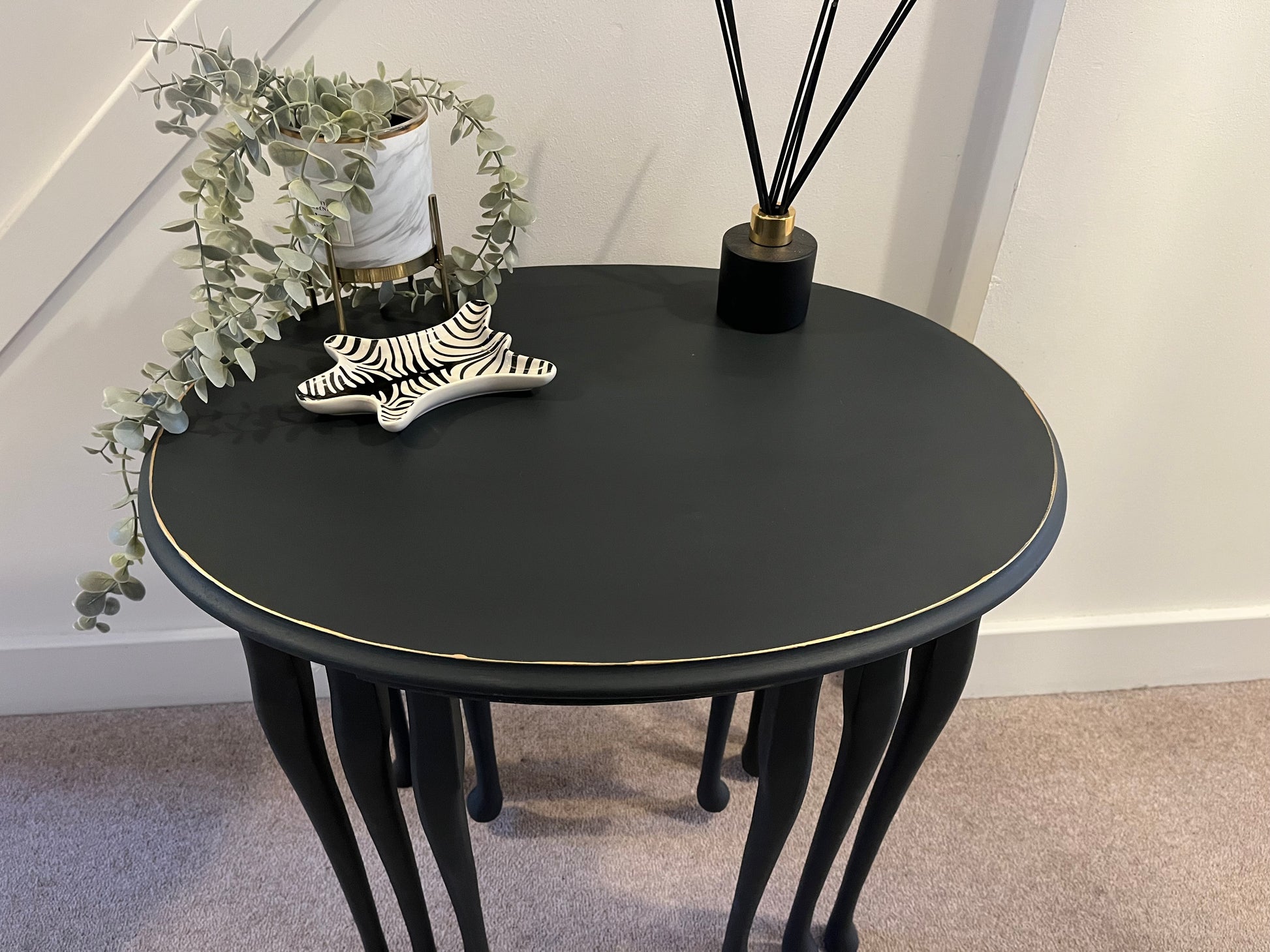 Nest of three tables fully closed