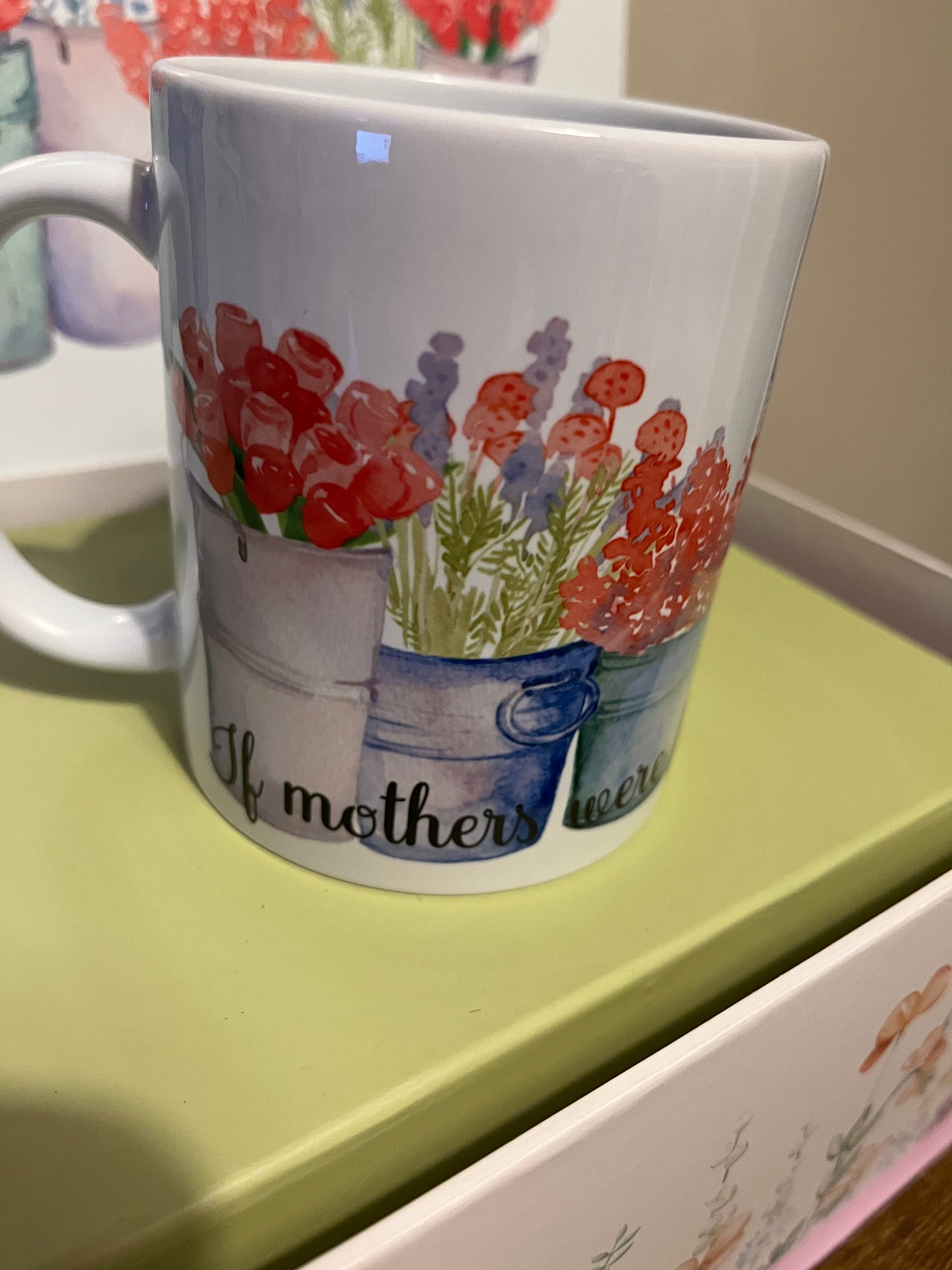 Mug with floral design and Mother's appreciation text 
