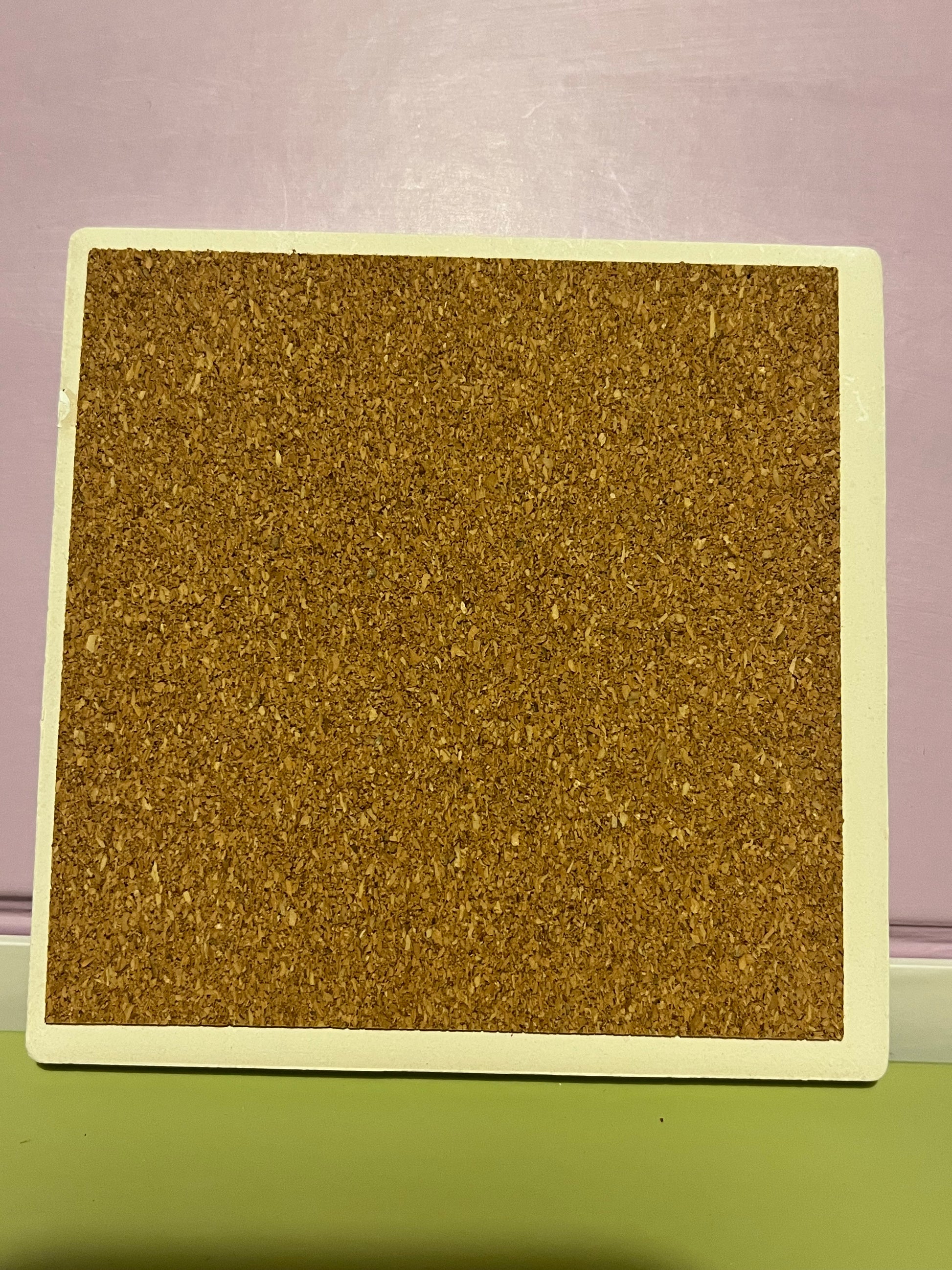 Cork backed coaster