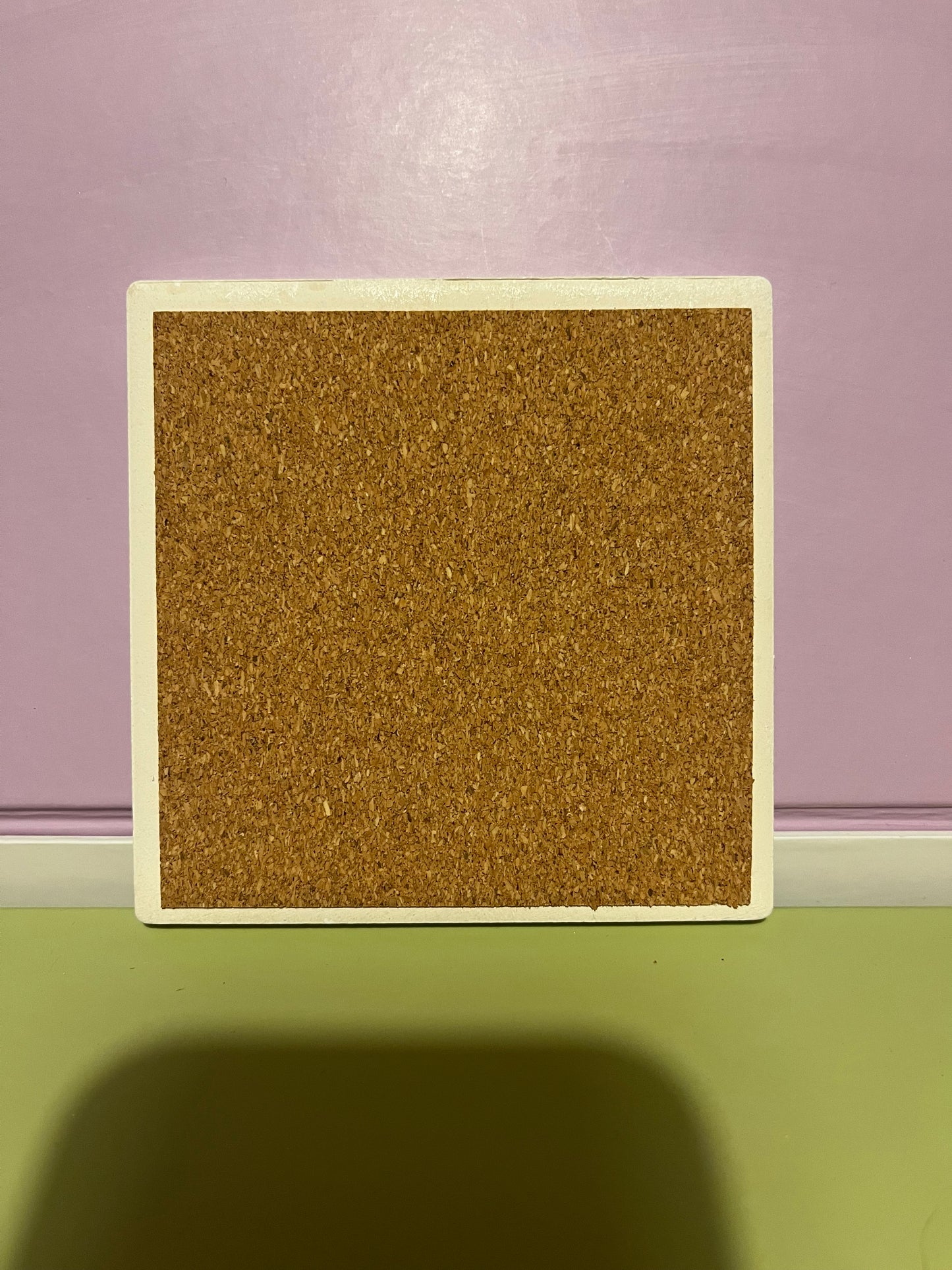 Cork backed coaster
