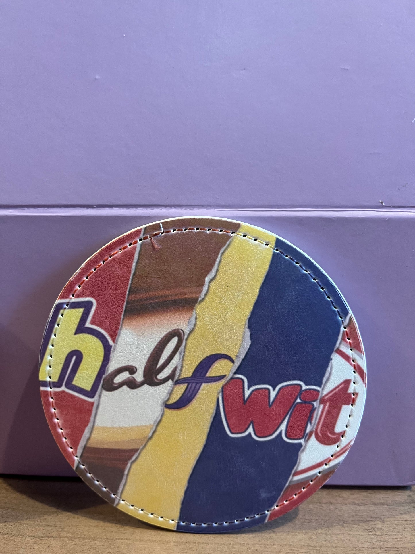 Chocolate wrapper style naughty coaster