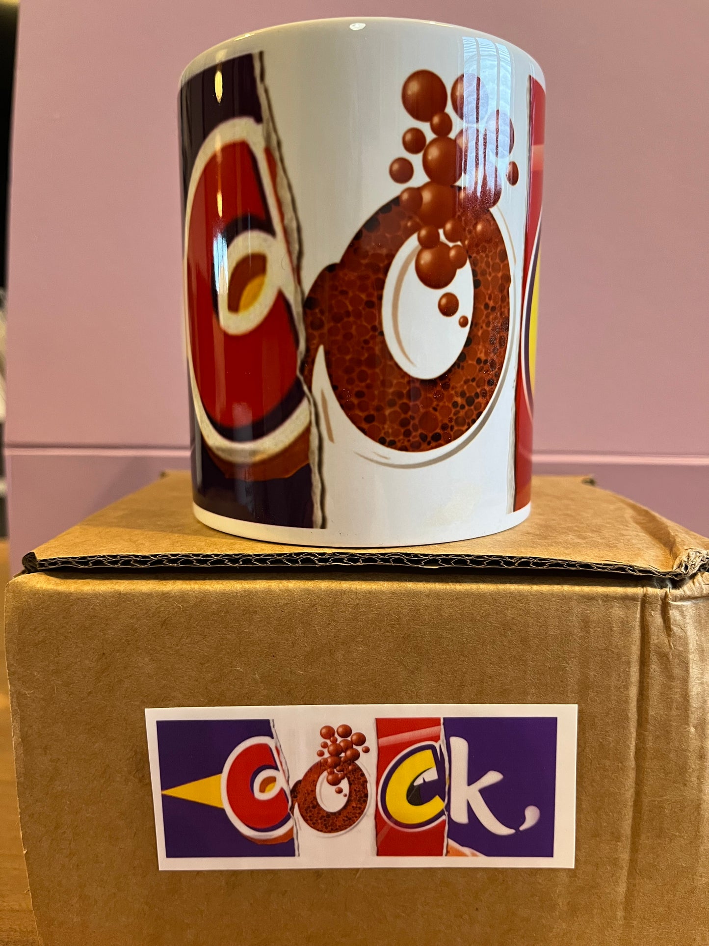 Chocolate wrapper style naughty mug