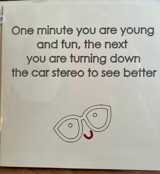 Funny Getting Old Greetings Card – Humorous Birthday Card, Blank Inside