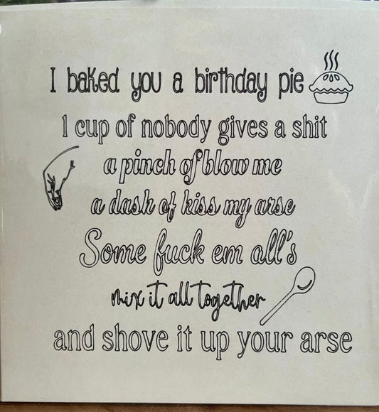Rude & Funny Birthday Card