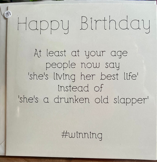 Humorous Rude Birthday Card for Her