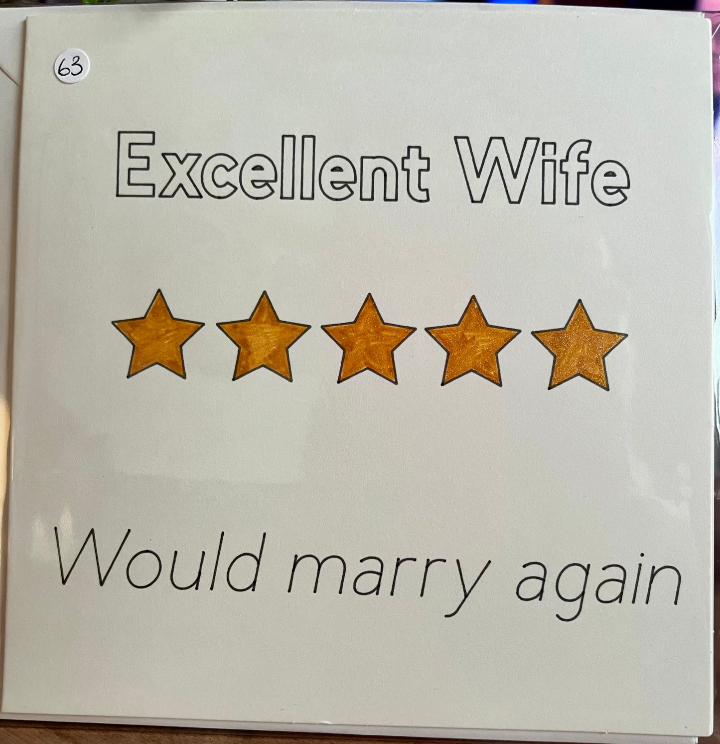 Funny & Endearing Greetings Card for a Special Wife