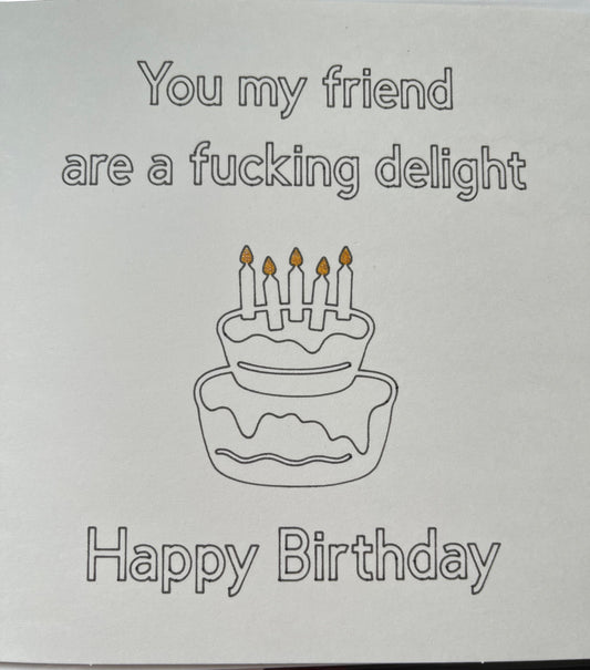 Handmade Birthday Card for friend