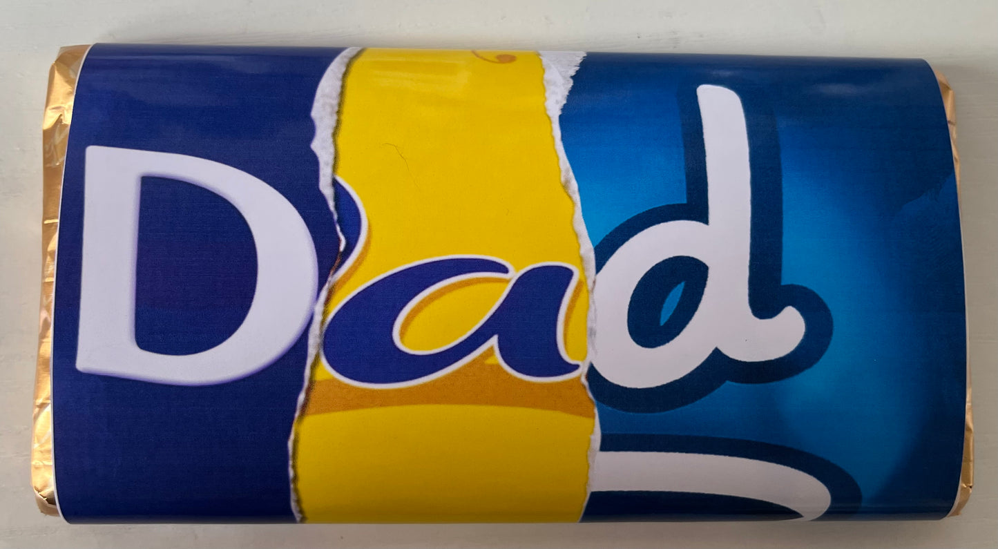 Father's Day Galaxy Chocolate Bar – Personalised Wrapper
