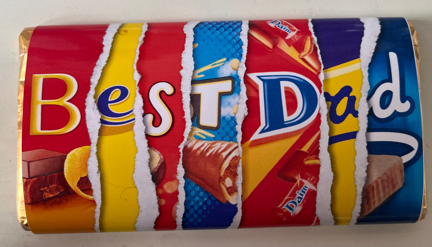 Father's Day Galaxy Chocolate Bar – Personalised Wrapper