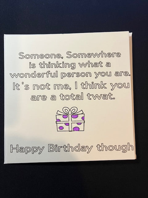 Birthday card, funny card for friend/loved one